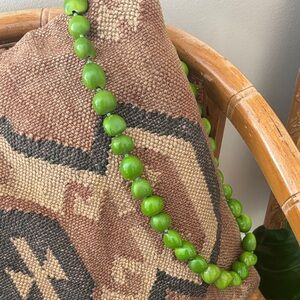 Vibrant Green Beaded Necklace